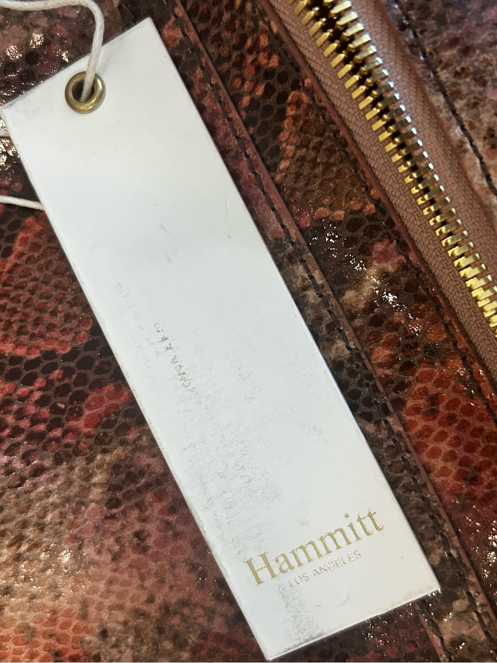 Limited edition Hammitt Snake Print Leather crossbody purse in Brown/Red - Picture 4 of 8